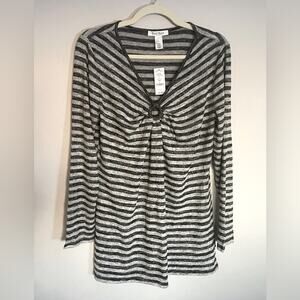White House Black Market Keyhole Striped Sweater Women’s Large